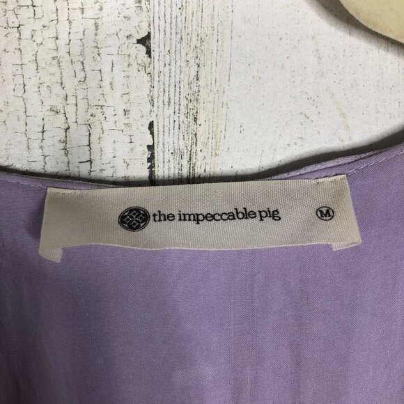 💜 The Impeccable Pig Lavender Mini Dress Size M - Picture 2 of 5